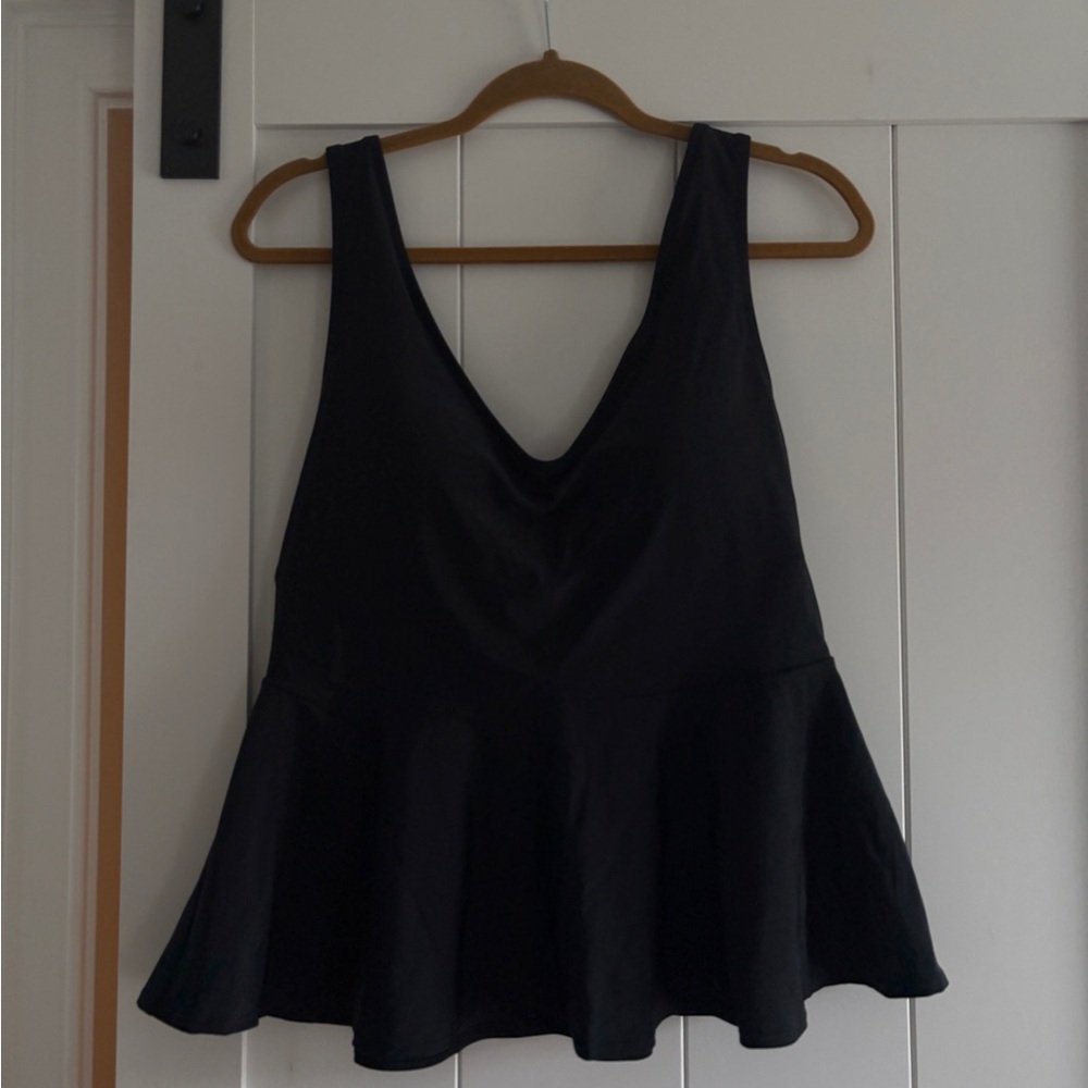 Old Navy Black Peplum Tankini Bathing Suit Top